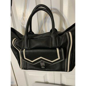 BCBGeneration beatutiful - Medium bag black‎ White Messenger Striped Strap
